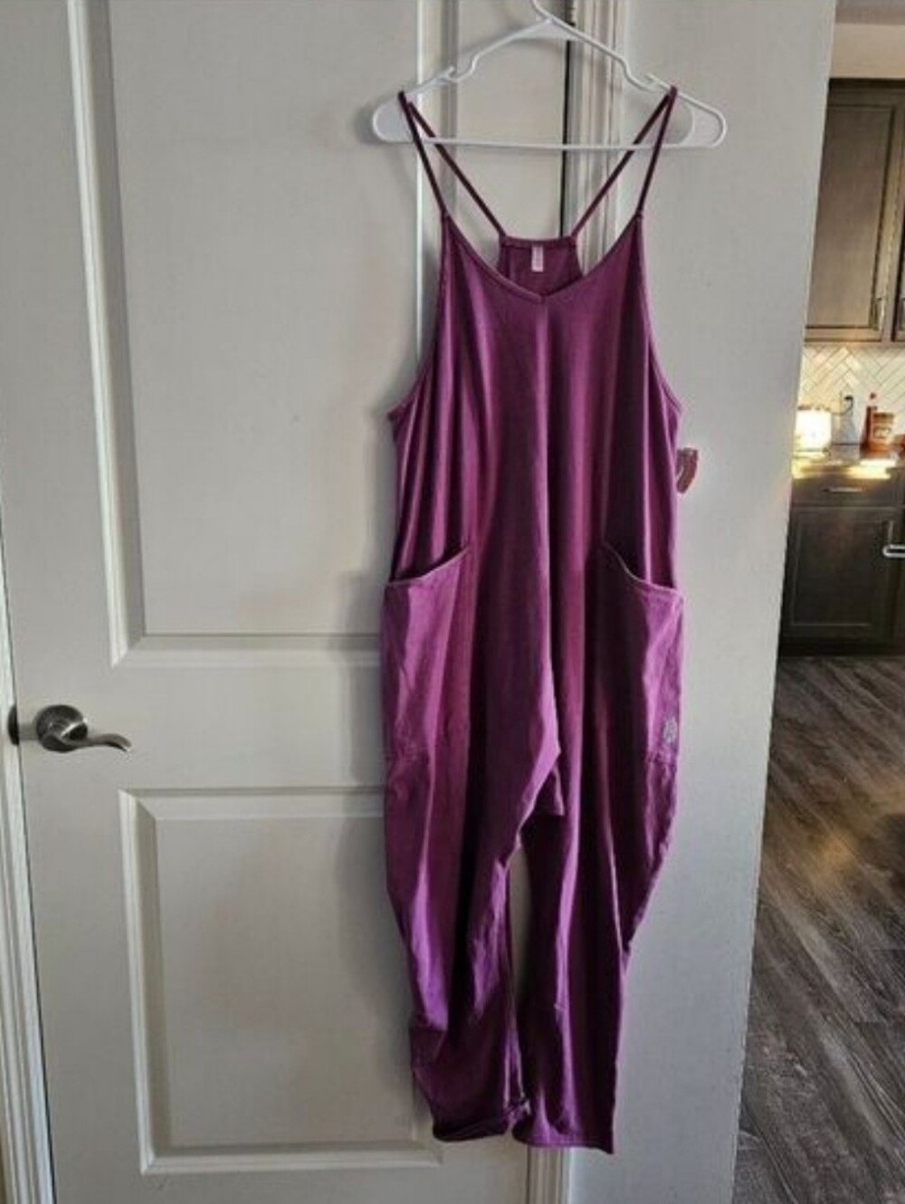 Free People Hot Shot Onesie In Deep Mulberry. - Picture 5 of 8